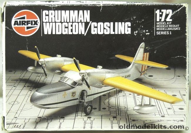 Airfix 1/72 Grumman J4F Widgeon / Gosling - Royal Navy West Indies 1943-44 /  US Coast Guard Hi-Vis Yellow Wing 1941, 01073 plastic model kit